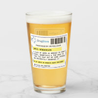 Gespecialiseerd grappig bier/cider-receptglas