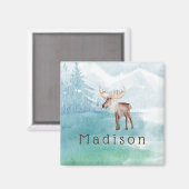 Gespecialiseerde feestdag in Cute Moose Magneet (Voorkant / Achterkant)