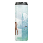 Gespecialiseerde feestdag in Cute Moose Thermosbeker (Achterkant)