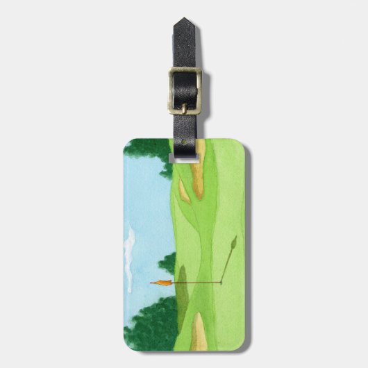 Gespecialiseerde Golfcursus Groen Bagagelabel (Voorkant verticaal)