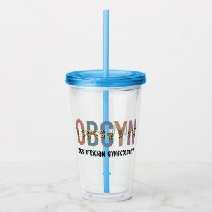 Gespecialiseerde OBGYN-verloskundige Gynaecoloog Acryl Drinkbeker