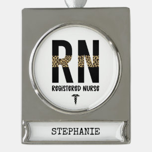 Gespecialiseerde RN geregistreerd verpleeggeld Afs Verzilverd Banner Ornament