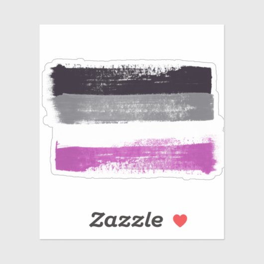 GESPECIEERDE ASEXUELE PRIJSVLAG STICKER (Vel)