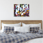 GESPECIEERDE WALL GRAFFITI CANVAS AFDRUK (Insitu (Slaapkamer))