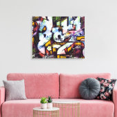 GESPECIEERDE WALL GRAFFITI CANVAS AFDRUK (Insitu (Woonkamer))