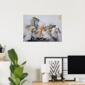 GESPECIEERDE WILDE HOREN POSTER (Thuiskantoor)