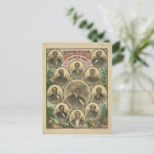 Gespecificeerde gekleurde Mannen Frederick Douglas Briefkaart (Staand voorkant)