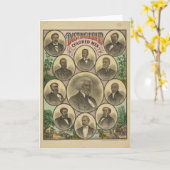 Gespecificeerde gekleurde Mannen Frederick Douglas Kaart (Gele Bloem)