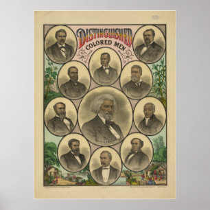 Gespecificeerde gekleurde Mannen Frederick Douglas Poster