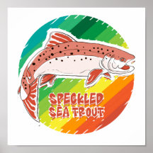 Gespeckte Zeeforel Retro Vis Cadeau