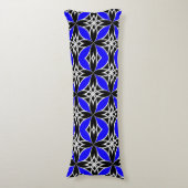 Gespiegeld Celtisch ( Flutterby Blue ) Lichaamskussen (Voorkant Verticaal)
