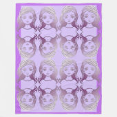 Gespiegelde Dames-Bordered Fleece Deken (Voorkant)