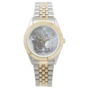 Gespiegelde Disco Ball 1 Horloge