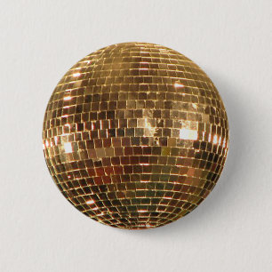 Gespiegelde Disco Ball 2 Ronde Button 5,7 Cm