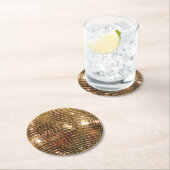 Gespiegelde Disco Ball 2 Ronde Kartonnen Onderzetter (Insitu)