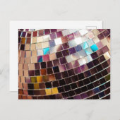 Gespiegelde Disco Ball Aankondigingskaart (Voorkant / Achterkant)