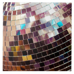 Gespiegelde Disco Ball Tegeltje