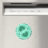 Gespiegelde groene harten magneet (Insitu (Vaatwasser))