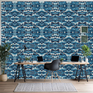 gespiegelde oceaangolven behang