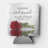 Gespiegelde Rode Roos Elegante Bruidsmeisje bruilo Blikjeskoeler (Voorkant)