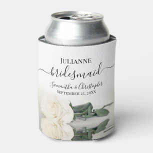 Gespiegelde Witte Roos Elegante Bruidsmeisje bruil Blikjeskoeler