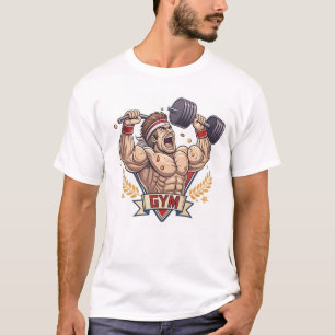 gespierd bodybuilder silhouet t-shirt