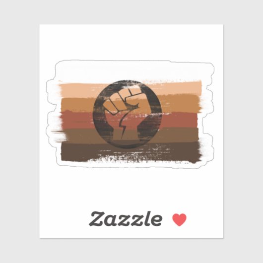 GESPIJNDE BIPOC-STRIPEN EN VIS STICKER (Vel)