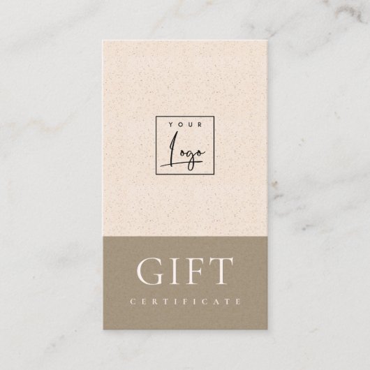 Gespikkeld cadeaubon voor Logo met zwarte keramiek Visitekaartje (Voorkant)