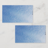 Gespikkeld wit wolkenblauw hemelvliegtuig visitekaartje (Voorkant / Achterkant)