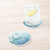 Gespikkeld Zee I Zandsteen Onderzetter (Zijkant)