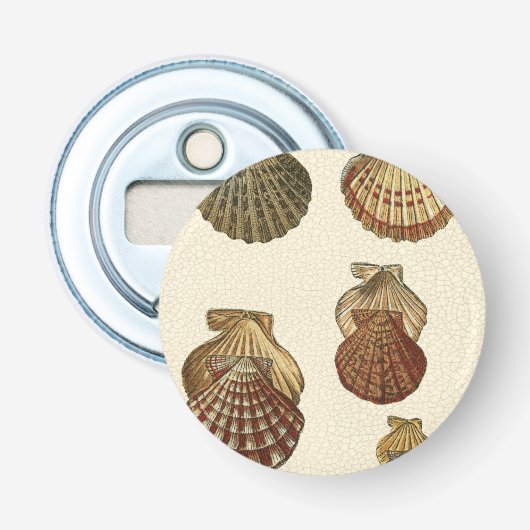 Gespikkelde Antiek schalen Button Flesopener (Voorkant)