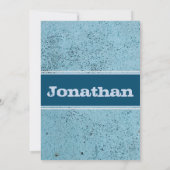 Gespikkelde blauwe uitnodiging (Achterkant)