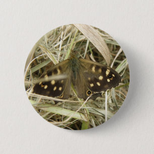 Gespikkelde Button met houten vlinder