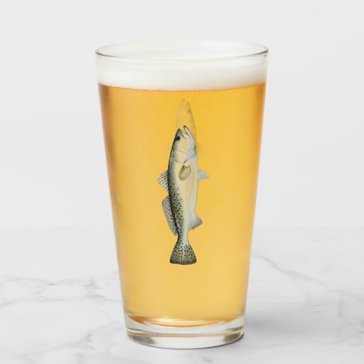 Gespikkelde forel pingglas voor bierliefhebbers glas (Voorkant gevuld)