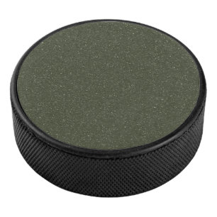 Gespikkelde Moss Green Custom Hockey Puck