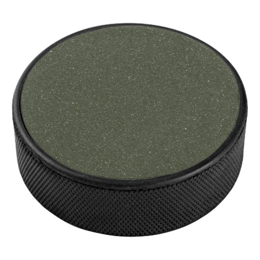 Gespikkelde Moss Green Custom Hockey Puck (3/4)