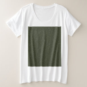 Gespikkelde Moss Green Minimalist T-shirt –