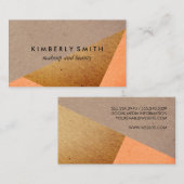 Gespikkelde natuurlijke kleurblokken visitekaartje (Voorkant / Achterkant)