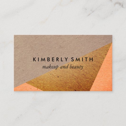 Gespikkelde natuurlijke kleurblokken visitekaartje (Voorkant)
