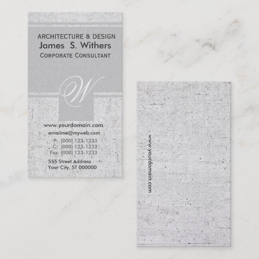 Gespikkelde puistjes verouderd Initiaal Visitekaartje (Voorkant / Achterkant)