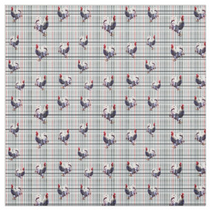 Gespikkelde rooster op Tartan Print, Stof