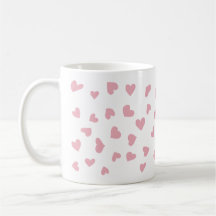 Gespikkelde Roze Hart Doodle Mok