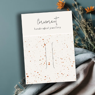 Gespikkelde Rust Witte Textuur Haarspeld Band Disp Visitekaartje