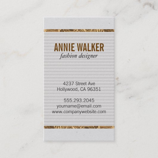 gespikkelde textuur | Goud Visitekaartje (Voorkant)