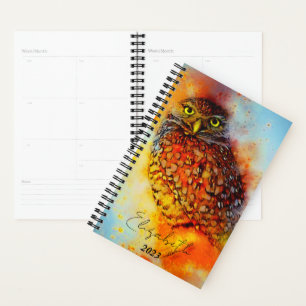 Gespikkelde uil gepersonaliseerd, aangepast jaar planner