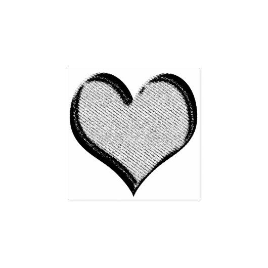 Gespikkelde vorm van het hart van de Valentijnsdag Rubberstempel (Afrduk)