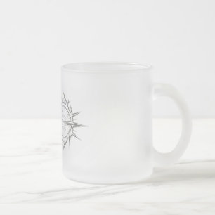 Gespikte "NEE" Ring Slash Matglas Koffiemok