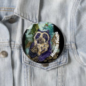 Gespitst Beer Ronde Button 4,0 Cm (In situ)