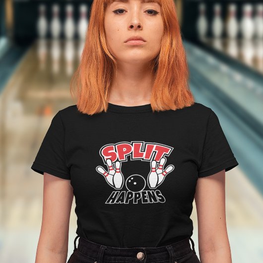 Gespleten gebeurt bij Bowling T-Shirt