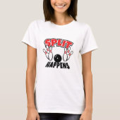 Gespleten gebeurt bij Bowling T-Shirt (Voorkant)